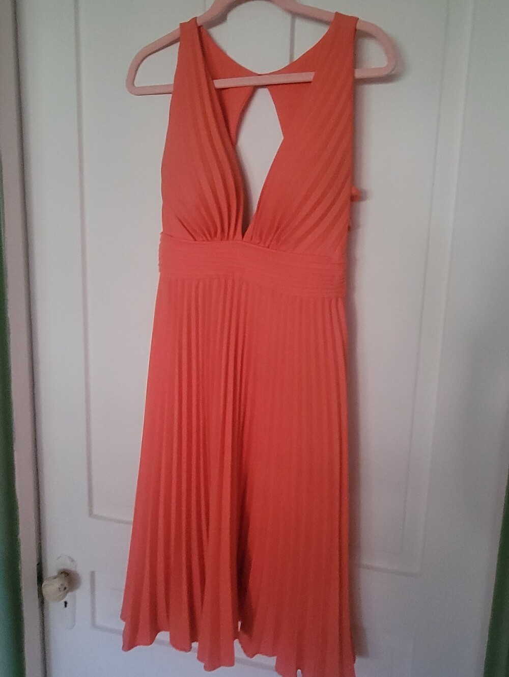 Cocktail A-line Pleated V-Neck Dress